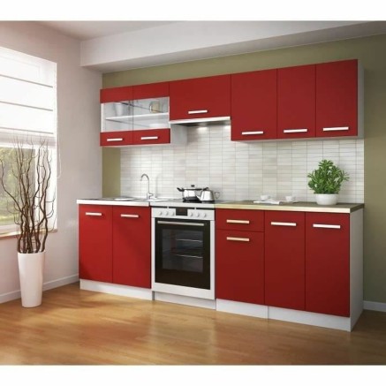 Mobile Aggiuntivo 40 x 47 x 82 cm Rosso Plastica Melammina PVC 2