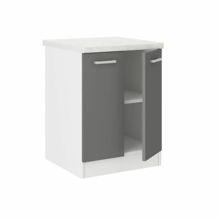 Beistellmöbel Grau Kunststoff Melamine PVC 2