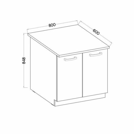 Mueble Auxiliar PVC Roble Plástico 80 x 52 x 82 cm 2