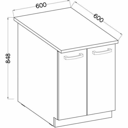 Occasional Furniture Sonoma Oak 60 x 51,6 x 85 cm 2