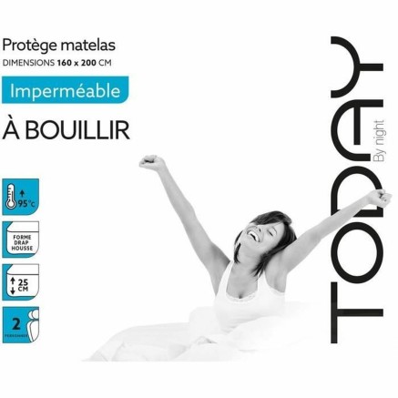 Protecteur de matelas TODAY Blanc Cou Dos 160 x 200 cm 2