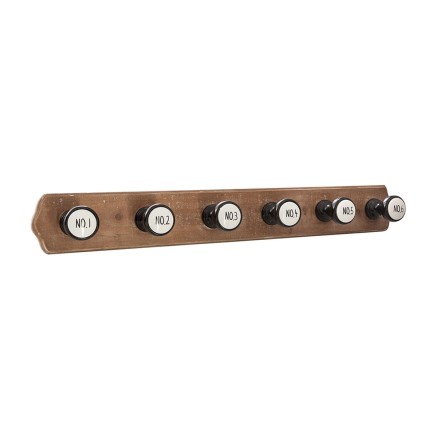 Appendiabiti da parete Atmosphera Numeri 6 Grucce 66 x 8,5 x 8,8 cm Le