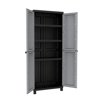 Wardrobe Terry Black/Grey Resin Plastic 68 X 39 X 170 CM 2