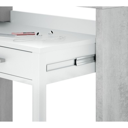 Schreibtisch Forés Weiß 98,5 X 36 X 87,5 CM Metall MDF