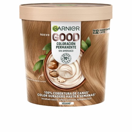 Teinture permanente Garnier Good Café Latte Blond Nº 7.12 (1 Unités