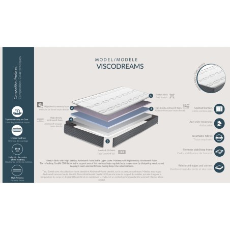 Visco-elastische matras Skydreams Viscodreams