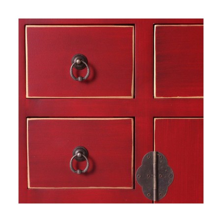 Anrichte ORIENTE Rot Gold Holz Eisen Holz MDF 73 x 26 x 90 cm