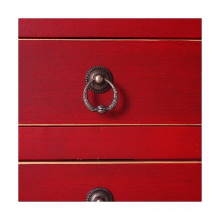 Sideboard ORIENTE Red Golden Wood Iron MDF Wood 73 x 26 x 90 cm 2