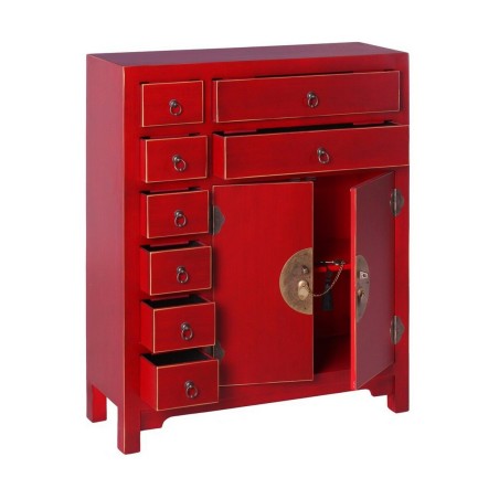 Anrichte ORIENTE Rot Gold Holz Eisen Holz MDF 73 x 26 x 90 cm