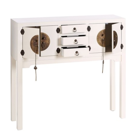 Meuble d'Entrée ORIENTE Blanc Doré 95 x 26 x 90 cm
