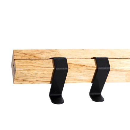 Appendiabiti da parete 75 x 21 x 13 cm Metallo Legno industriale 2