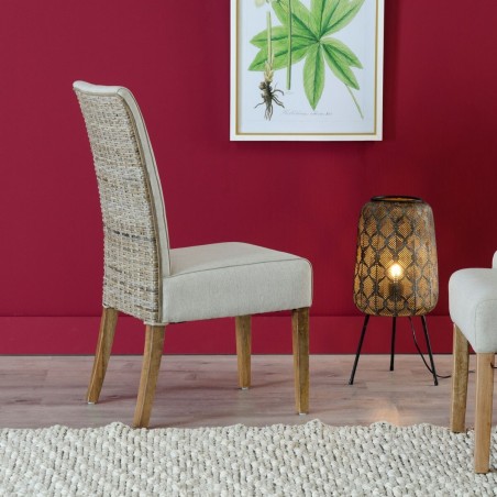 Keukenstoel 46 x 62 x 100 cm Grijs Beige
