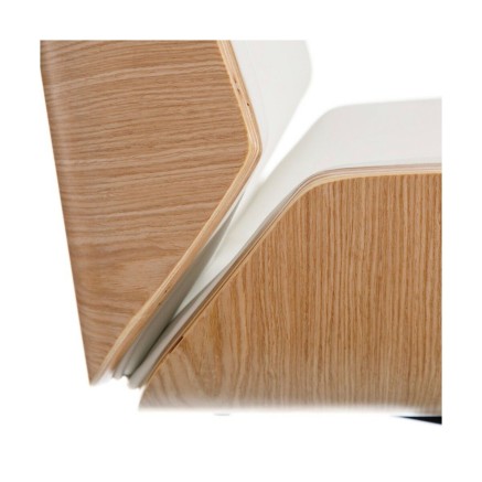 Fauteuil Blanc Naturel Fer 100 % Polyuréthane 65 x 66 x 108,5 cm 2