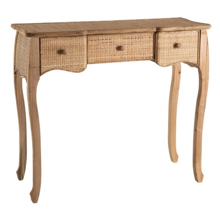 Aparador RATÁN Natural Ratán Madera de abeto Madera MDF 91 x 36 x 80