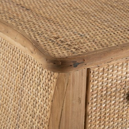 Sideboard RATÁN Natural Rattan Fir wood MDF Wood 91 x 36 x 80 cm