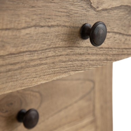 Comodino Naturale legno di mindi 40 x 30 x 72 cm