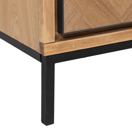 Zijtafel met lades SPIKE 91 x 40 x 84,5 cm Natuurlijk Metaal Hout 2