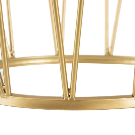 Side table 50 x 50 x 54,6 cm Golden Metal White Marble 2
