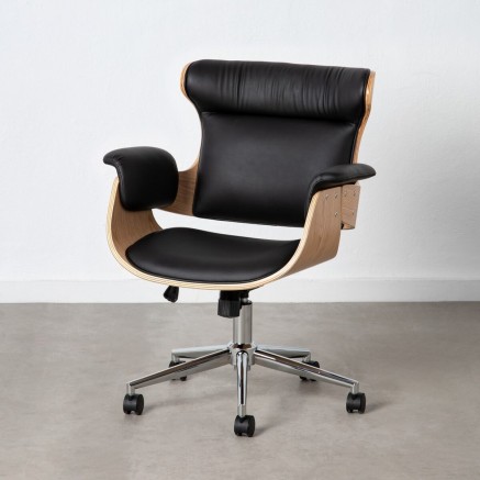 Bürostuhl Schwarz natürlich 68 x 62 x 85 cm