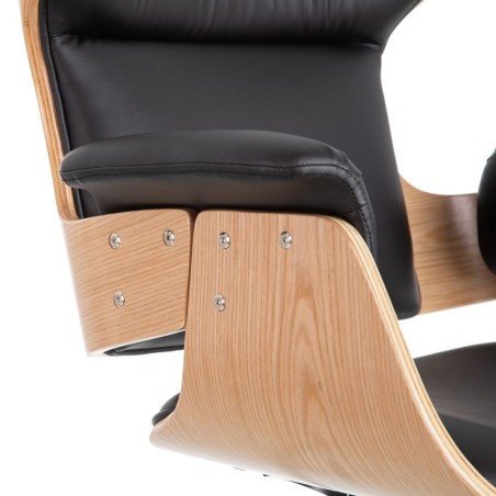 Sillón de Oficina Negro Natural 68 x 62 x 85 cm