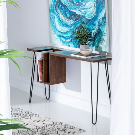 Bureau 140 x 35 x 77 cm Metaal Hout