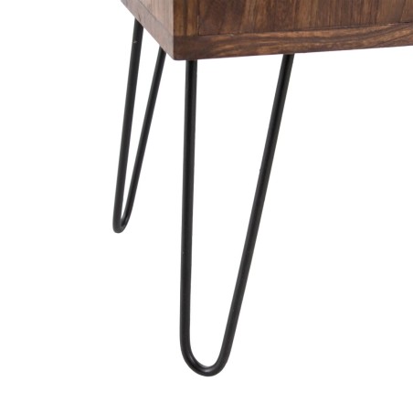 Aparador Azul Marrón Madera Metal Hierro madera de mindi 120 x 40 x 8
