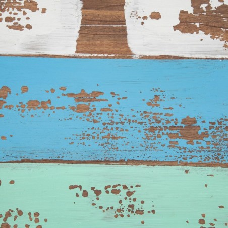 Aparador Azul Marrón Madera Metal Hierro madera de mindi 120 x 40 x 8