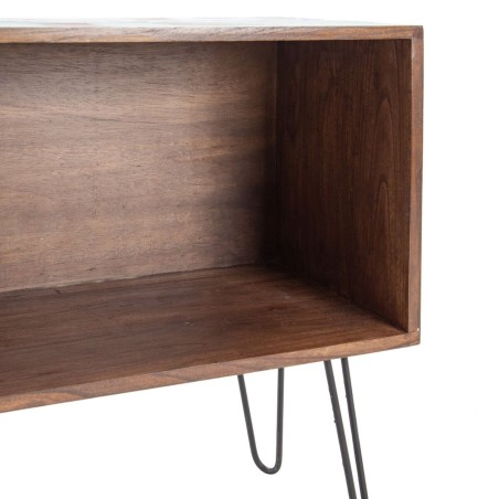 Aparador Azul Marrón Madera Metal Hierro madera de mindi 120 x 40 x 8