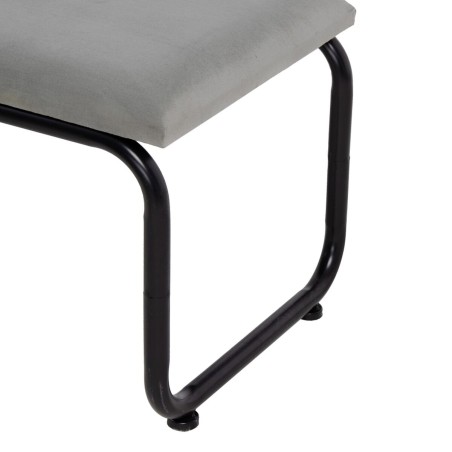 Hocker 110 x 40 x 68 cm synthetische Stoffe Grau Metall