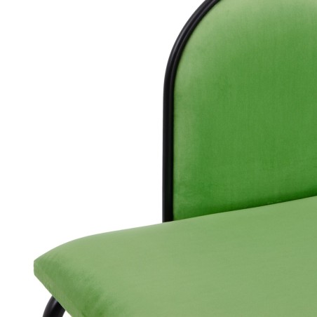 Panca 110 x 40 x 68 cm Tessuto Sintetico Metallo Verde
