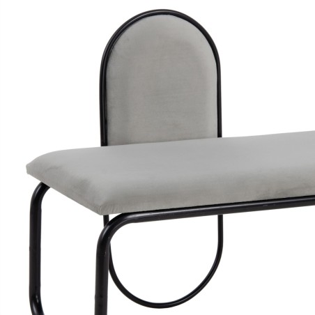 Hocker 110 x 40 x 68 cm synthetische Stoffe Grau Metall