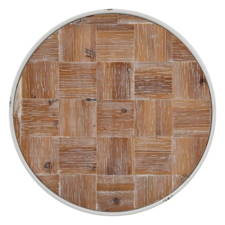 Tavolo aggiuntivo 50 x 50 x 56 cm Naturale Metallo Bianco