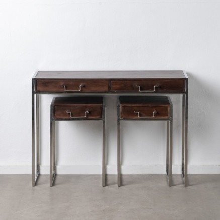 Meubelset Bruin Zilverkleurig 114 x 40,6 x 81,3 cm