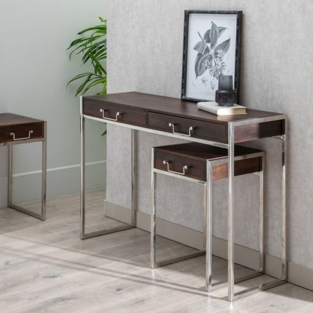 Ensemble de meubles Marron Argenté 114 x 40,6 x 81,3 cm