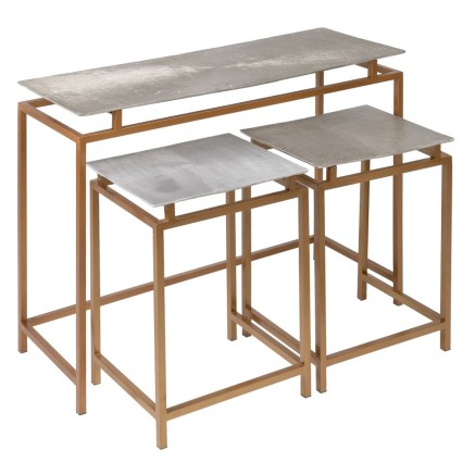 Meubelset Gouden Zilverkleurig 109 x 38,1 x 78,7 cm