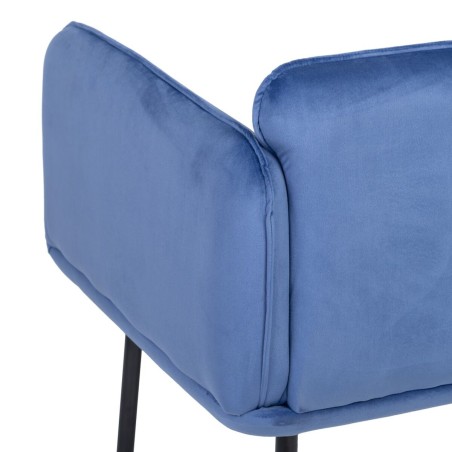 Leunstoel Synthetisch materiaal Blauw Metaal
