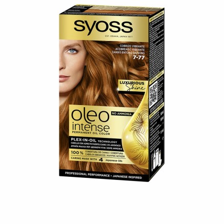 Tinte Permanente Syoss Oleo Intense Sin amoniaco Nº 7-77 Cobrizo Ardi