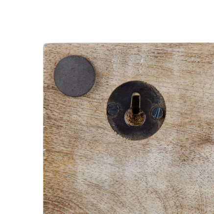 Wall mounted coat hanger 30,5 x 8 x 16 cm Metal Wood 2