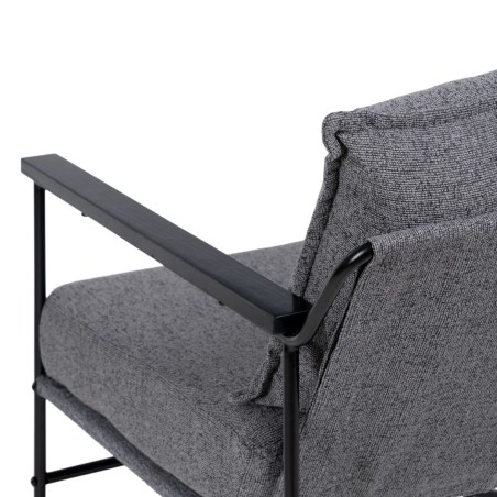 Fauteuil 69 x 79 x 82 cm Tissu Synthétique Gris Métal