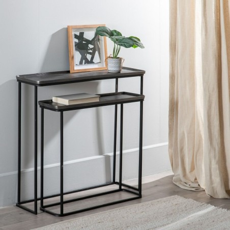 Set of furniture Black Grey 84 x 26 x 78 cm