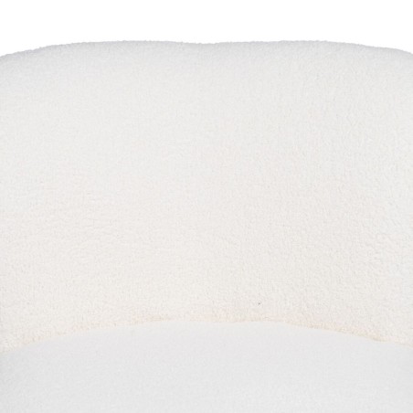 Poltrona 62 x 75 x 74 cm Tessuto Sintetico Metallo Bianco