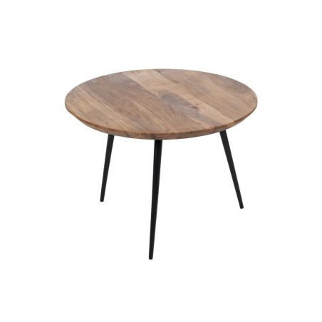 Set di 3 tavoli Nero Naturale 50 x 50 x 45 cm