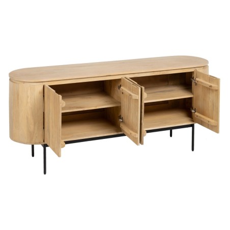 Anrichte MONTMARTRE Schwarz natürlich Holz Eisen Holz und Metall Mang