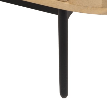 Dressoir MONTMARTRE Zwart Natuurlijk Hout Ijzer Hout en metaal Mangoho 2