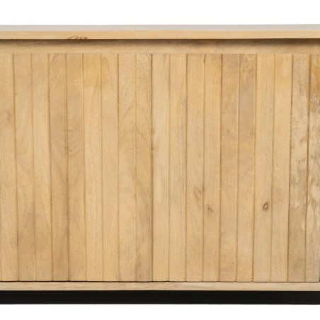 Dressoir MONTMARTRE Zwart Natuurlijk Hout Ijzer Hout en metaal Mangoho