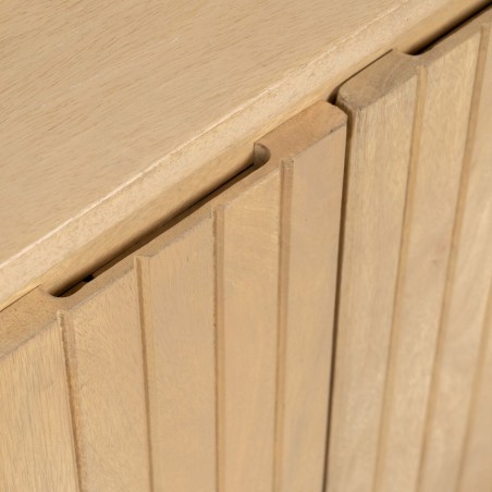 Dressoir MONTMARTRE Zwart Natuurlijk Hout Ijzer Hout en metaal Mangoho