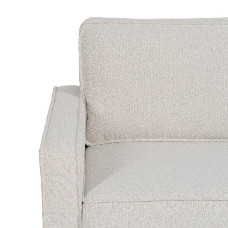 Divano 163 x 87 x 90 cm Tessuto Sintetico Beige Metallo