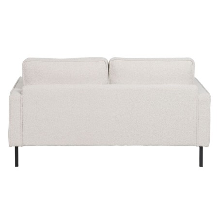 Divano 163 x 87 x 90 cm Tessuto Sintetico Beige Metallo