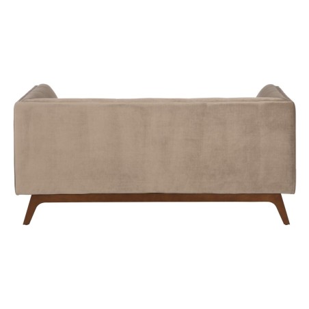 Divano 156 x 81 x 72 cm Champagne Tessuto Sintetico Legno Velluto
