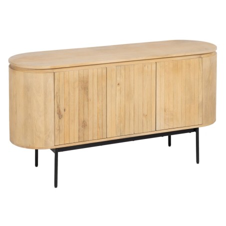 Dressoir MONTMARTRE Zwart Natuurlijk Ijzer Mangohout 140 x 40 x 75 cm